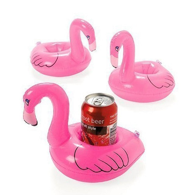 1PCS Mini Inflatable Flamingo Cup Holder