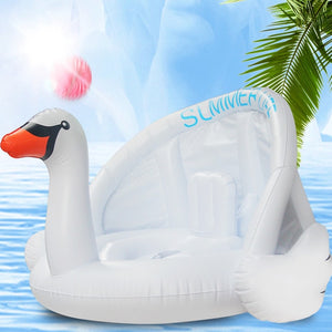 0-3 Years Old Baby Inflatable Flamingo Swan Pool Float